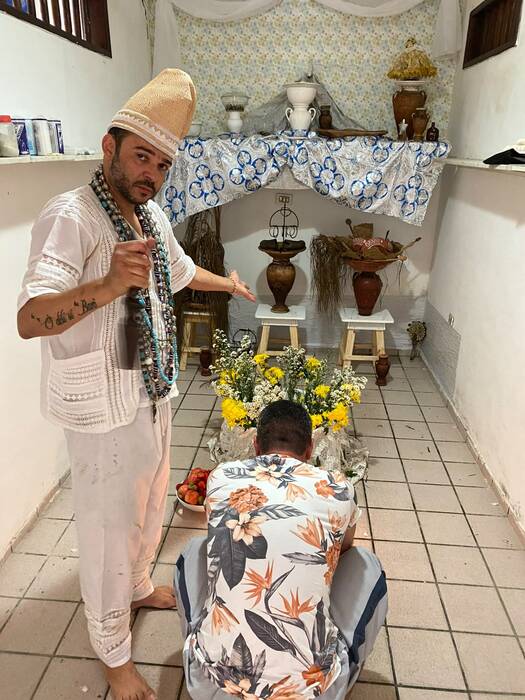 Atendimento espiritual na casa Raízes de Oxalá